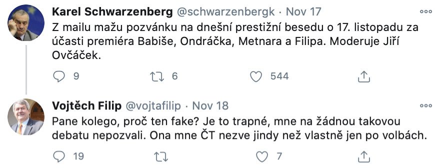 Vojtěch Filip by se měl naučit orientovat ve virtuálním prostoru.