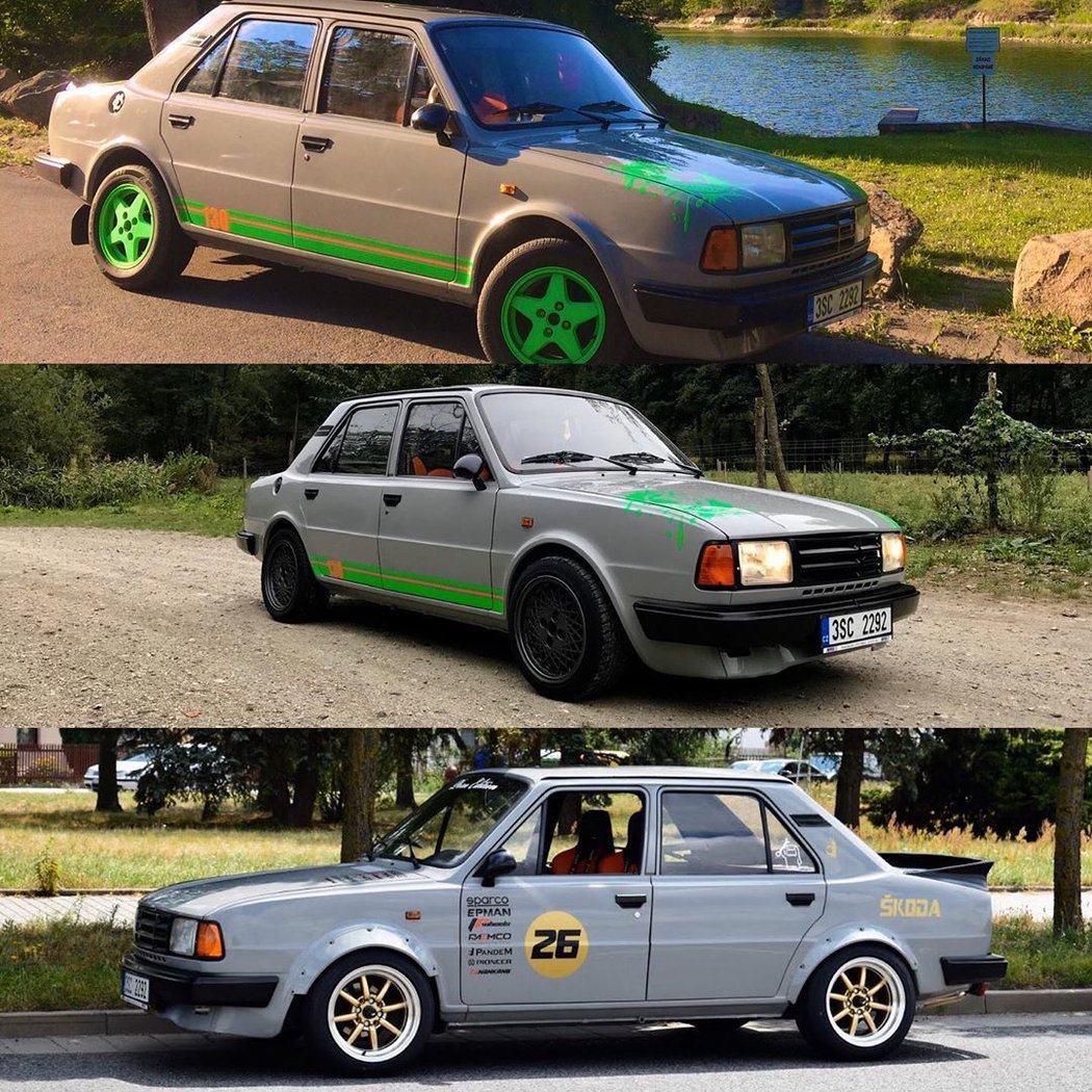 Tahle widebody Škoda 130 vznikla v Česku