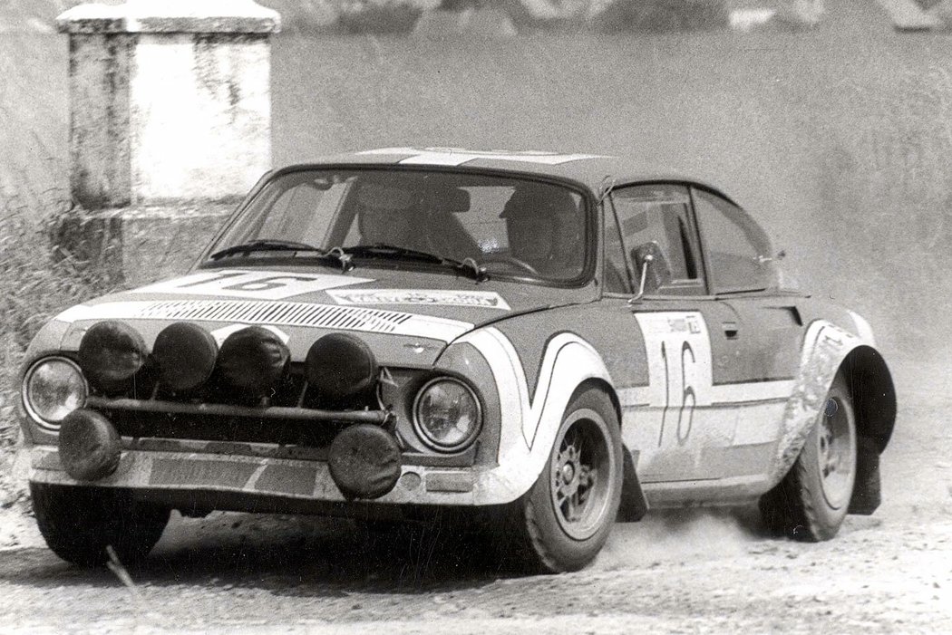 Posádka Oldřich Horsák a Jiří Motal skončila při Rallye Škoda 1975 na druhém místě