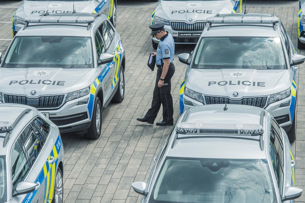 Automobilka Škoda Auto předala 22. července 2021 před Škoda Muzeem v Mladé Boleslavi 538 nových policejních vozů.