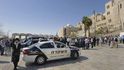Policejní škodovka v jeruzalémském Starém městě