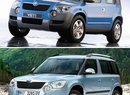 Škoda Yeti: studie 2005 vs. série 2009