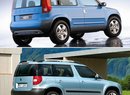 Škoda Yeti: studie 2005 vs. série 2009