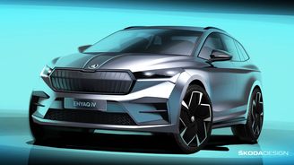 Škoda zveřejnila novou skicu elektrického SUV Enyaq iV 