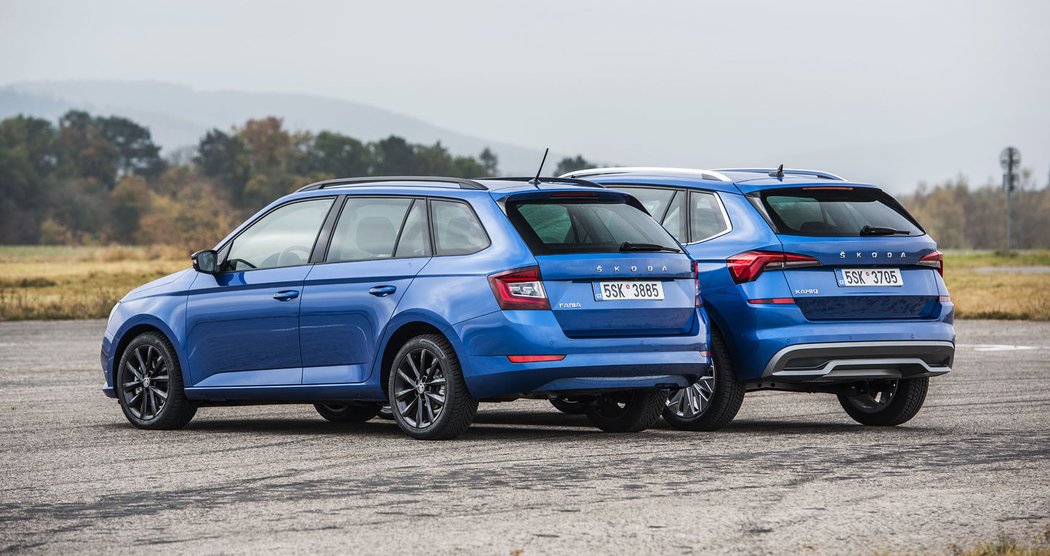 Škoda Fabia Combi Tour 1.0 TSI DSG vs. Škoda Kamiq 1.0 TSI DSG