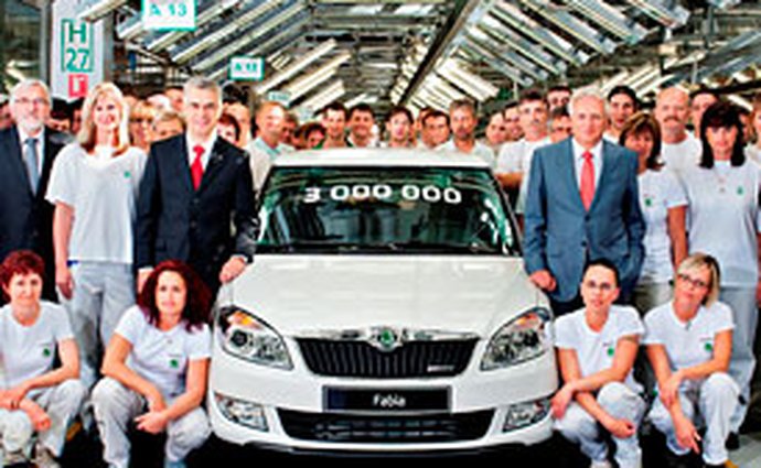 Škoda Fabia slaví 3 miliony vyrobených kusů