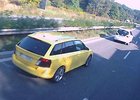 Škoda Fabia Combi přistižena na dálnici D11 (+video)