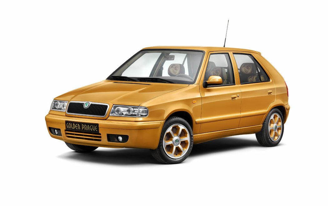 Zlatě nalakovaný koncept Škoda Felicia Golden Prague vznikla v roce 1998 v jediném exempláři.