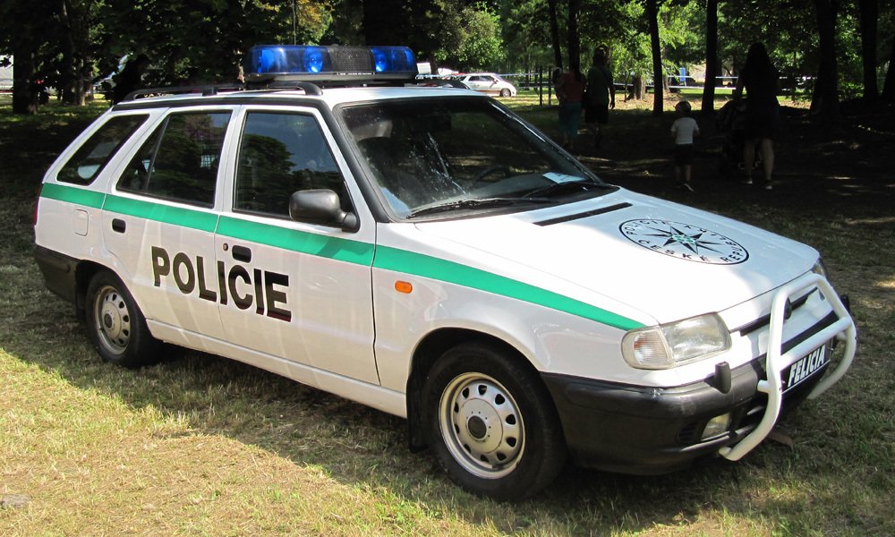 Policejní kombi Škoda Felicia bylo k vidění na výstavě veteránů Legendy 2015 v pražských Bohnicích.