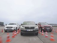 Škoda Kodiaq vs. Mercedes-Benz GLC vs. Hyundai Sante Fe