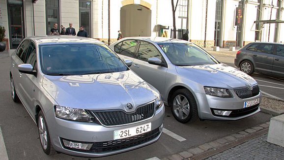 Škoda Octavia a Rapid na první společné fotce