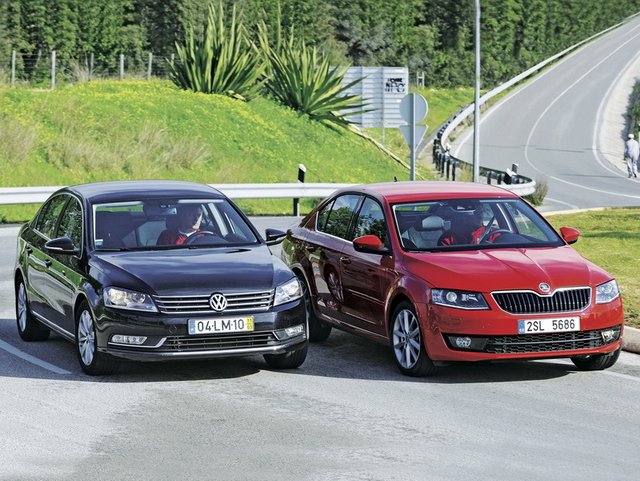 Škoda Octavia 1.6 TDI vs. Volkswagen Passat 1.6 TDI