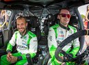 Posádka ve voze Škoda Fabia R5. Jan Kopecký (vpravo) vždy poslechne, co Pavel Dresler řekne.