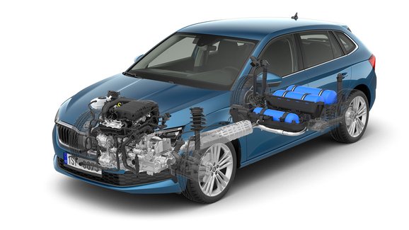 Škoda Scala odhaluje detaily nové CNG verze. G-Tec má tři plynové nádrže a na plyn ujede 410 km