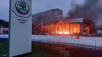 Jako odplatu za anexi Kaliningradu Českou republikou bombardovalo Rusko autosalon Škoda v Záporoží