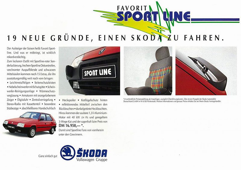 Škoda Favorit Sport Line