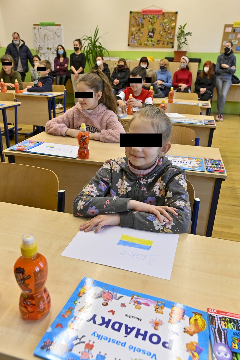 V 1. slovanském gymnázium v Praze 1 začala fungovat jednotřídka pro uprchlíky z Ukrajiny. (7. března 2022)