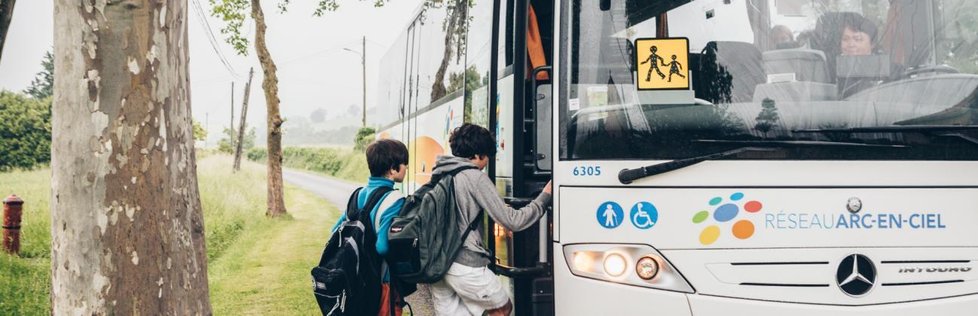 Školní autobus v Toulouse.