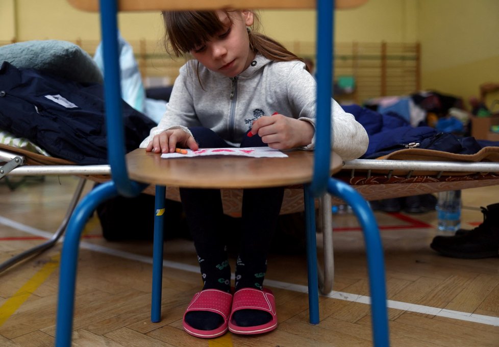 Ukrajinské děti se učí v táborech, místy se dostali i do škol zemí, kam uprchli