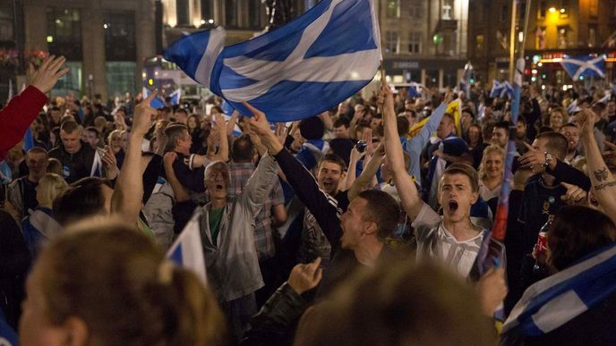 Skotsko, ilustrační foto z hlasování o nezávislosti Skotska