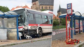 Kubíček (†7) zemřel ve Slaném pod koly autobusu. (červen 2020)