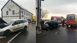 Vážná nehoda na Kladensku: Auto po nehodě srazilo dvě dívky (obě 14)! Vrtulník zasahoval nadvakrát