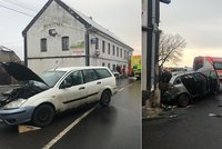 Vážná nehoda na Kladensku: Auto po nehodě srazilo dvě dívky (obě 14)! Vrtulník zasahoval nadvakrát