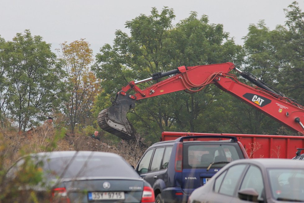 Třetí den pátrání na skládce (21. 10. 2020)