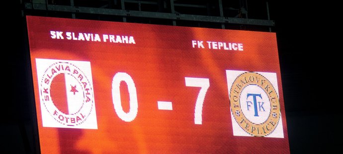 Slavia v dohrávce 5. kola Gambrinus liga zaznamenala s Teplicemi nejtěžší porážku historie