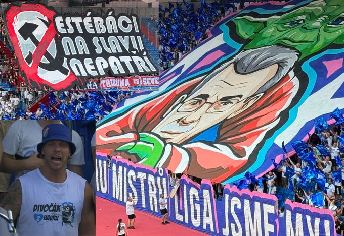 Tribuna Sever v Ostravě: Estébáci na Slavii nepatří! Baníkovci ukázali choreo proti Tvrdíkovi Tribuna Sever v Ostravě: Estébáci na Slavii nepatří! Baníkovci ukázali choreo proti Tvrdíkovi