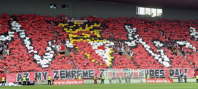 Fanoušci Slavie si připravili nápaditou choreografii