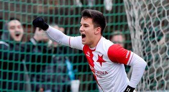 Slavia - Žižkov 5:0. Jasnou výhru řídil Stoch, trefil se i mladík Auer