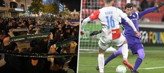 Fanoušci Maccabi Haifa vzali Prahu útokem, jejich milovaný klub ale se Slavií prohrál 0:1