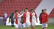 Zklamaní fotbalisté Slavie po remíze s Jabloncem