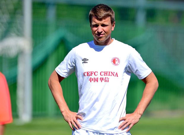 Ukrajinský záložník Ruslan Rotan Ukrajinský záložník Ruslan Rotan