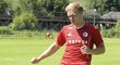 Nizozemský útočník Slavie Mick van Buren na tréninku