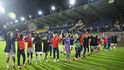 Radost hráčů Slavie po zápase ve Zlíně