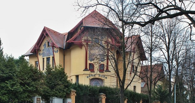 Maškova vila ve Slavíčkově ulici.