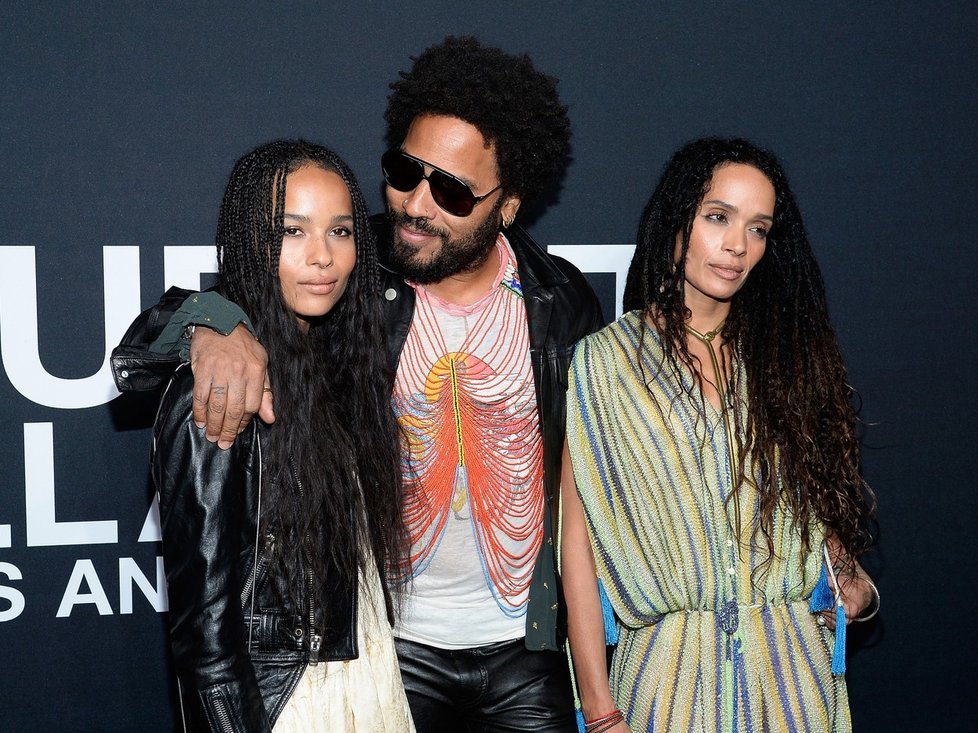 Zoë, Lenny a Lisa Bonet