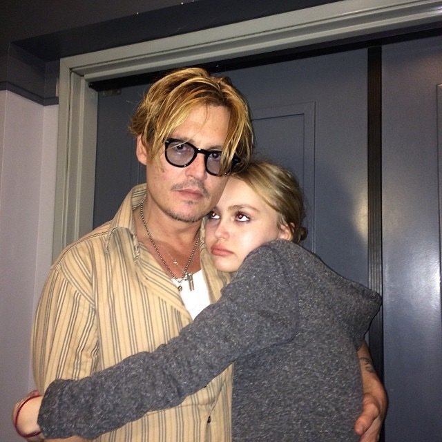 Johnny se svou dcerou Lily-Rose