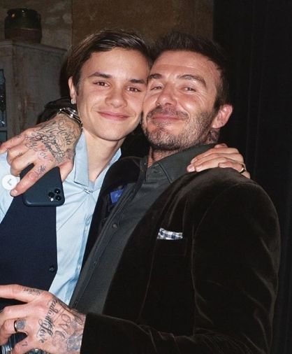 David Beckham se svým synem Romeem