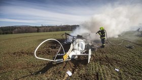 Tragická nehoda vrtulníku se stala i u nás u Slavoňova
