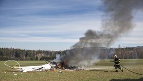 Tragická nehoda vrtulníku u Slavoňova