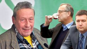 Politik Strany zelených Jan Šlechta, předseda TOP 09 Miroslav Kalousek a šéf sněmovny Jan Hamáček. Všichni řešili problém s alkoholem.