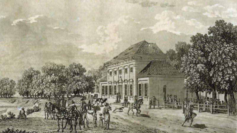 Šlechtova restaurace na vyobrazení z roku 1820