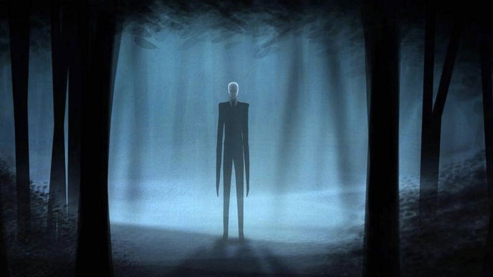 Fiktivní postava Slender Man je vysoký muž bez obličeje. Objevuje se ve spoustě strašidelných příběhů a počítačových hrách.