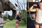 Mladá majitelka posilovny Emma Robertsová schytala kritiku za své cvičení na sloních klech.