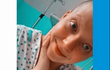 Anička Slováčková během své první léčby s rakovinou prsu. 