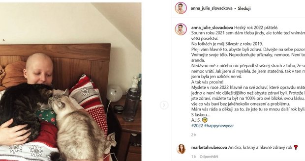 Slováčková se svěřila na Instagramu