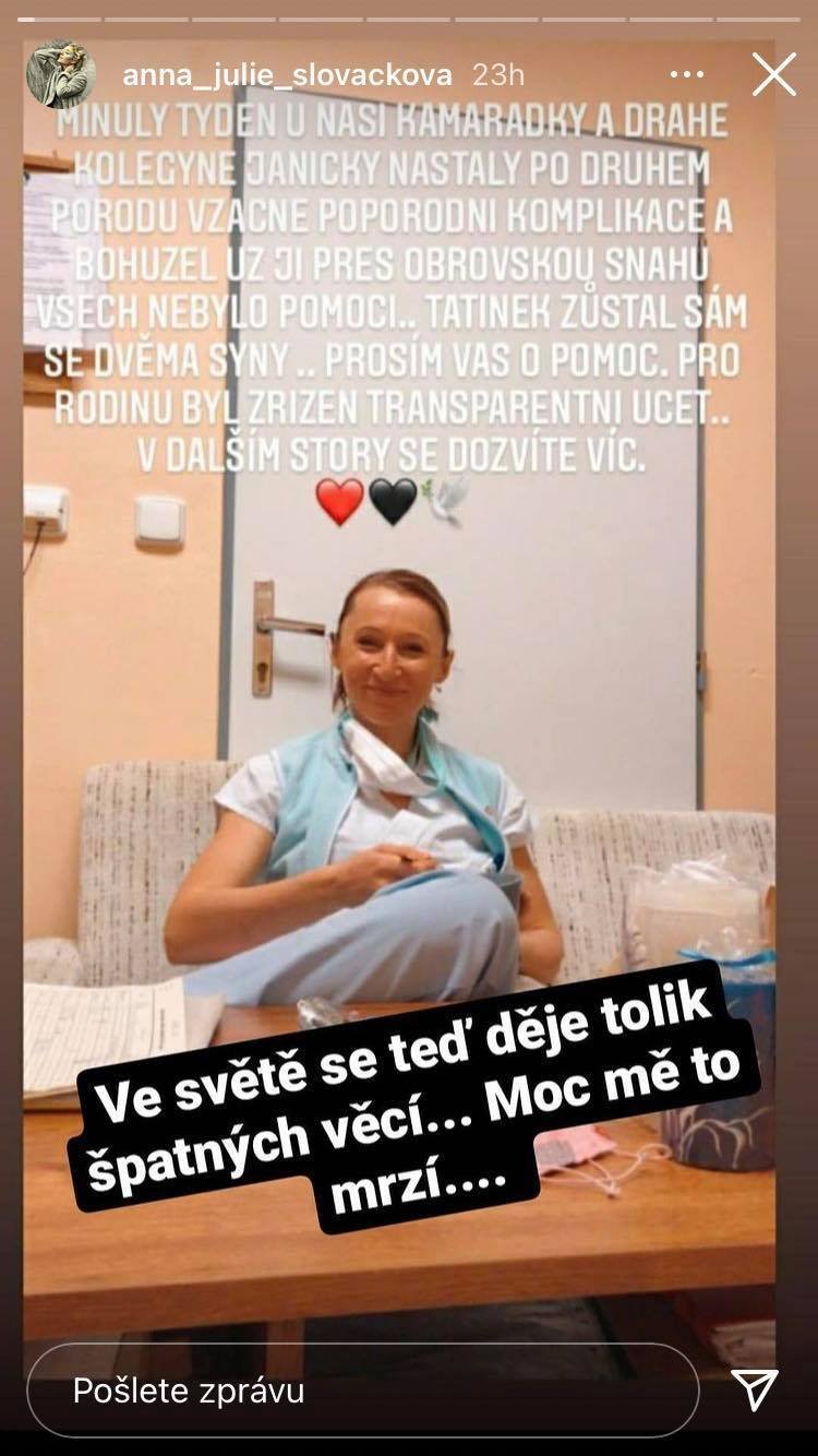 Anna Slováčková popdpořila sbírku pro dva sirotky, kterým zemřela máma